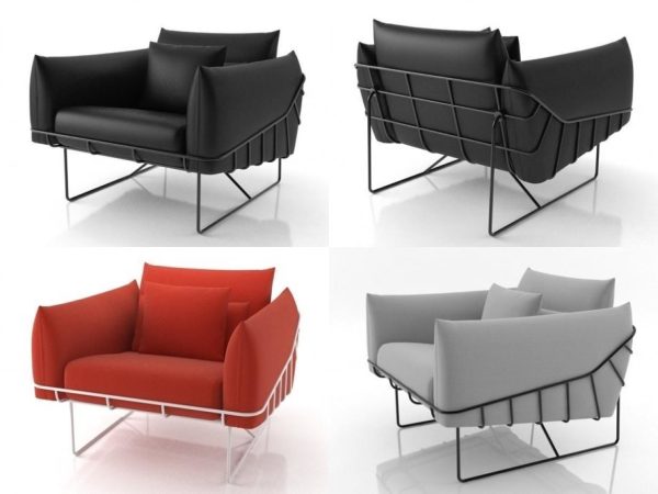 Wireframe armchair