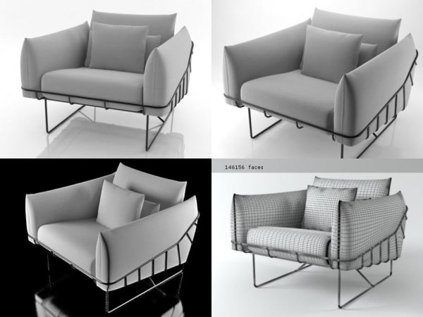 Wireframe armchair