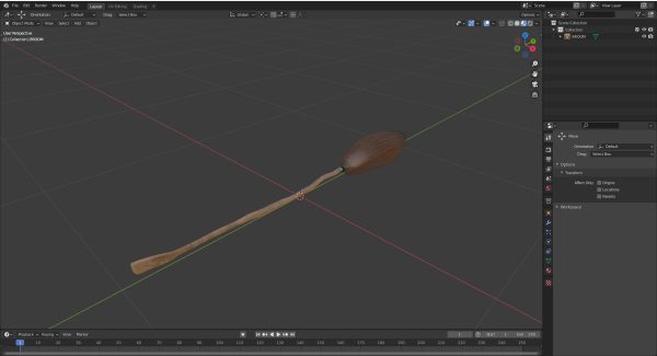 Witches Magic Broom for Flying Game Ready