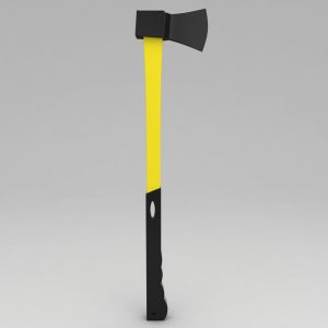 Wood chopping splitting axe 3d model