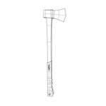 Wood chopping splitting axe 3d model