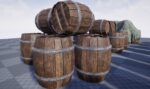 Wooden Barrel Set