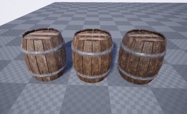 Wooden Barrel Set