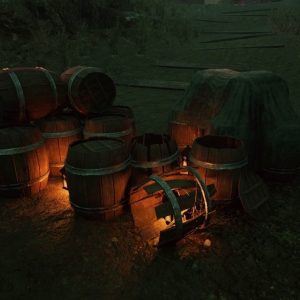 Wooden Barrel Set
