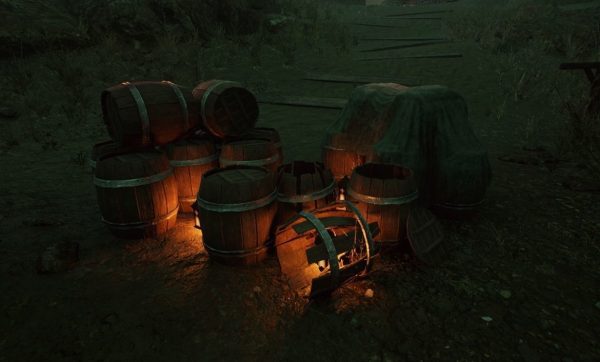 Wooden Barrel Set