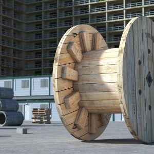 Wooden Cable Reel Empty