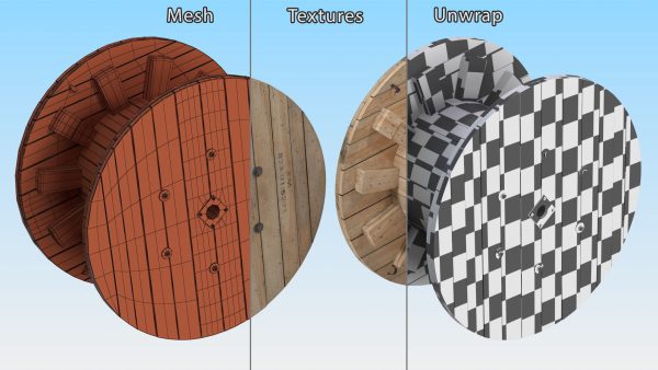 Wooden Cable Reel Empty