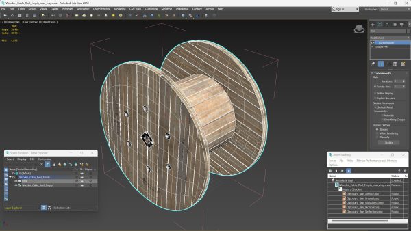 Wooden Cable Reel Empty