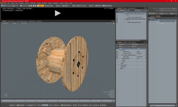 Wooden Cable Reel Empty