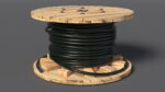 Wooden Cable Reel with Cable