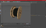 Wooden Cable Reel with Cable