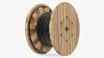 Wooden Cable Reel with Cable