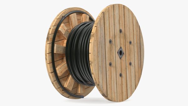 Wooden Cable Reel with Cable