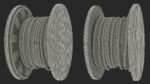 Wooden Cable Reel with Cable