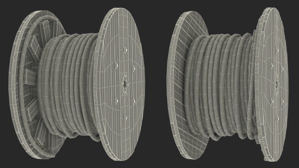 Wooden Cable Reel with Cable