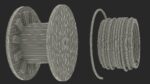 Wooden Cable Reel with Cable