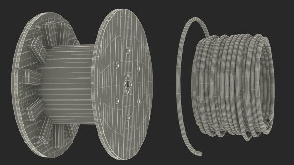 Wooden Cable Reel with Cable