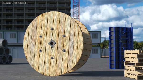 Wooden Cable Reel with Cable