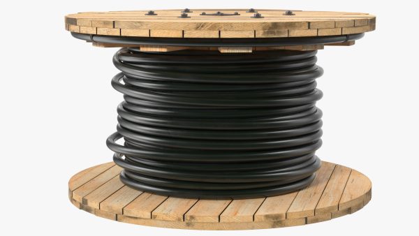 Wooden Cable Reel with Cable