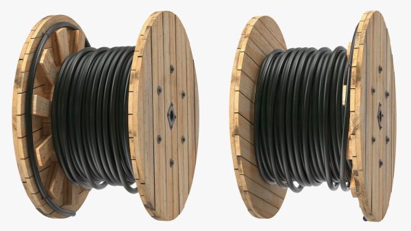 Wooden Cable Reel with Cable