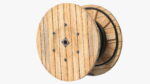 Wooden Cable Reel with Cable