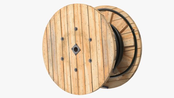 Wooden Cable Reel with Cable