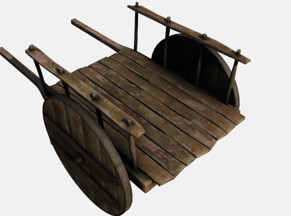 wooden cart