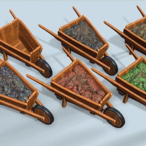 wooden-cart-with-ore-stylized-3d-model-1eef77d1b6