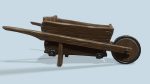 Wooden cart with ore stylized