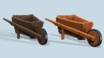 Wooden cart with ore stylized