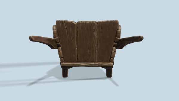 Wooden cart with ore stylized