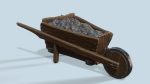 Wooden cart with ore stylized