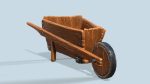 Wooden cart with ore stylized