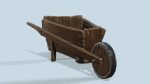 Wooden cart with ore stylized