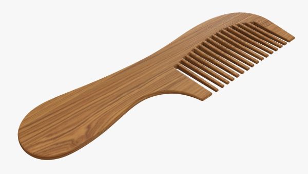 Wooden hair comb type 4