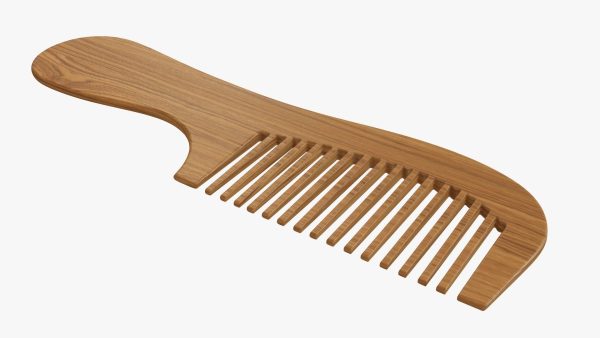 Wooden hair comb type 4