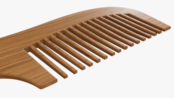 Wooden hair comb type 4