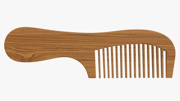 Wooden hair comb type 4