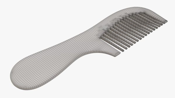 Wooden hair comb type 4