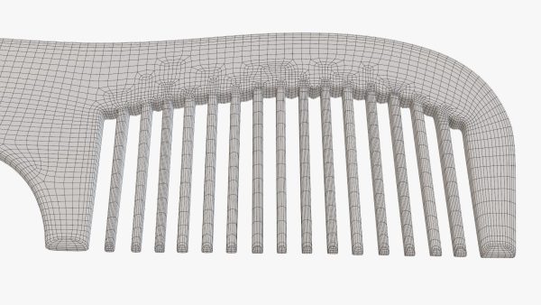 Wooden hair comb type 4