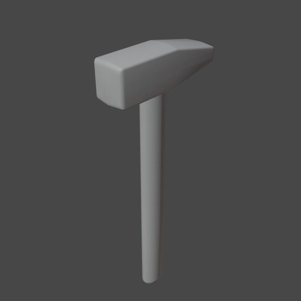 Wooden Industrial Hammer 01