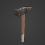 Wooden Industrial Hammer 02