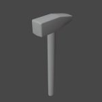 Wooden Industrial Hammer 02
