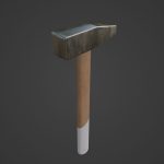 Wooden Industrial Hammer 02