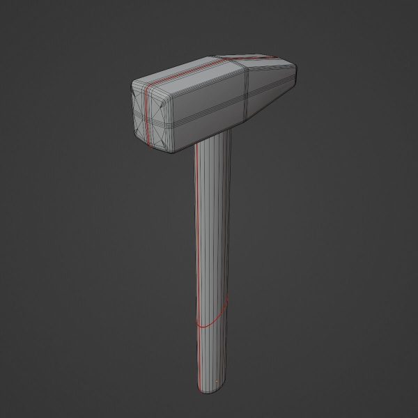 Wooden Industrial Hammer 02