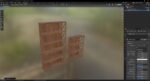 Wooden Shelves 3D Model