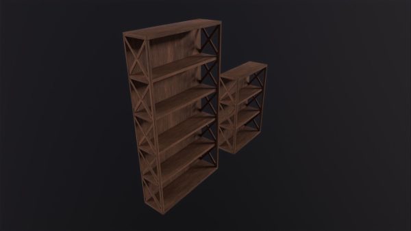 Wooden Shelves 3D Model