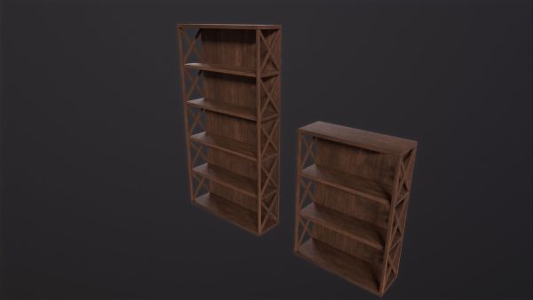 Wooden Shelves 3D Model