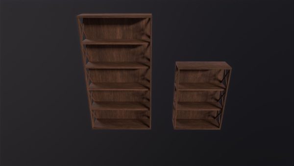 Wooden Shelves 3D Model