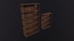 Wooden Shelves 3D Model
